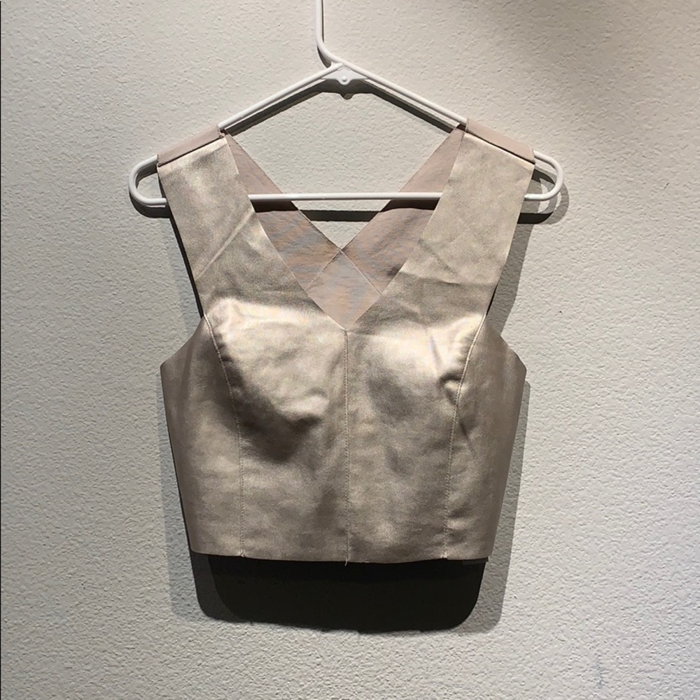 ZARA Gold Crop Top
